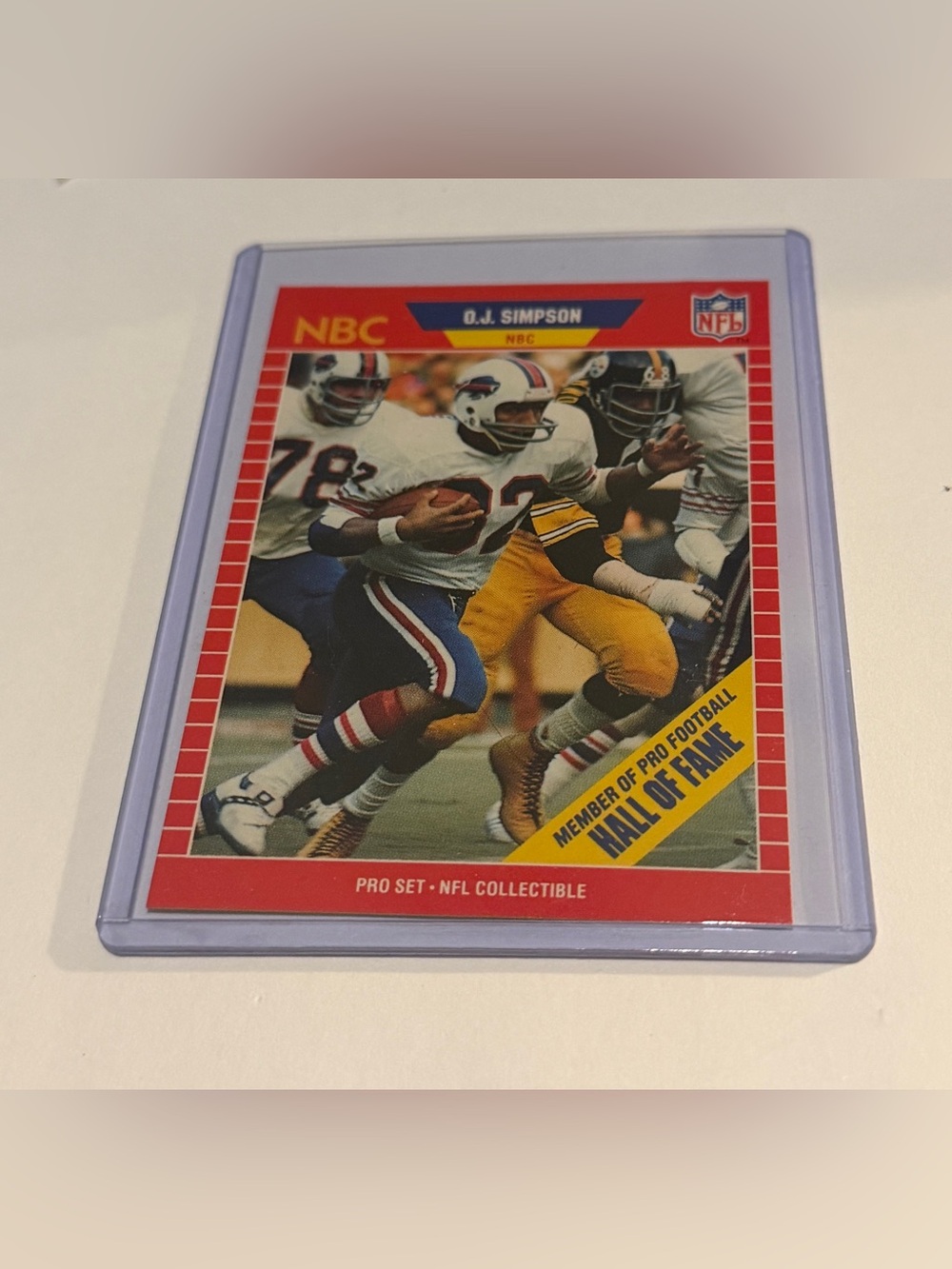 O.J. Simpson 1989 Pro Set Announcer Collectible #29 Vintage Football Card
